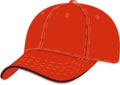 FRONT VIEW OF BASEBALL CAP RED/NAVY